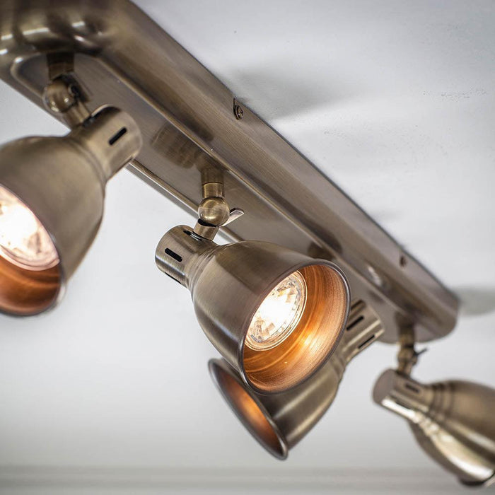 westbury brass finish 4lt spot by Endon Lighting Living Room Family Shot