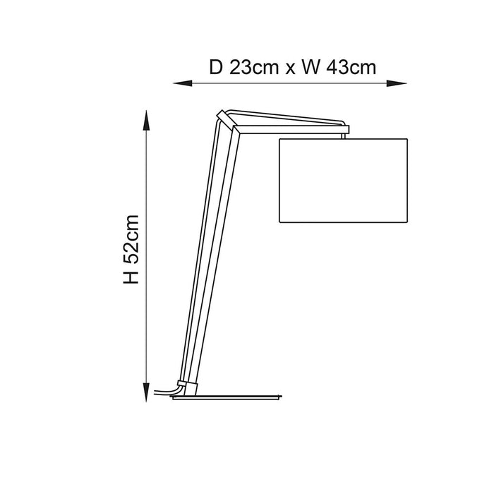 Wimbledon Matt Brass Table Lamp - Black Shade — close-up detail