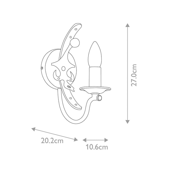 Windsor 1 Light Graphite Wall Light Elstead Lighting — close-up detail