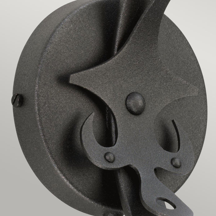 Windsor 1 Light Graphite Wall Light Elstead Lighting — side profile