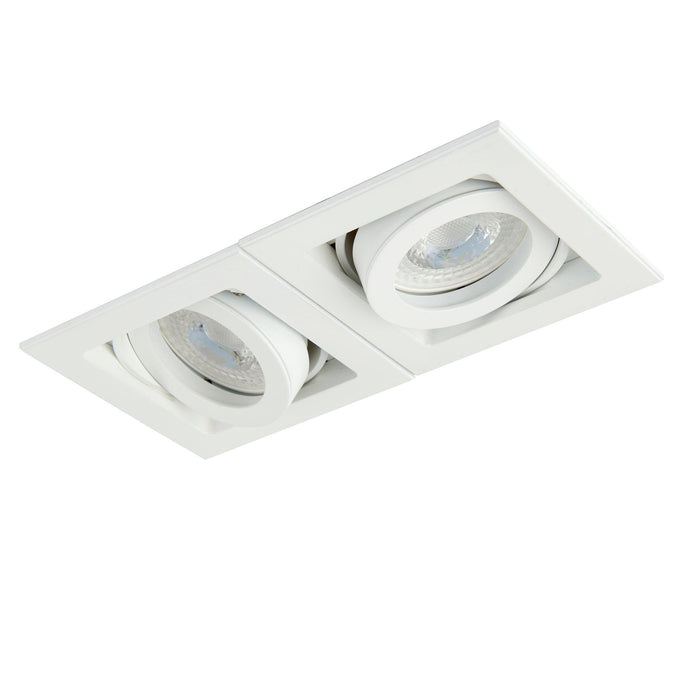 xeno twin white adjustable recessed light 50wby Saxby Lighting, close up image