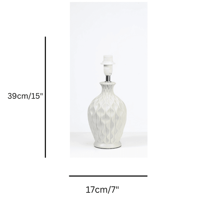 Yarra Grey Ceramic Table Lamp size guide