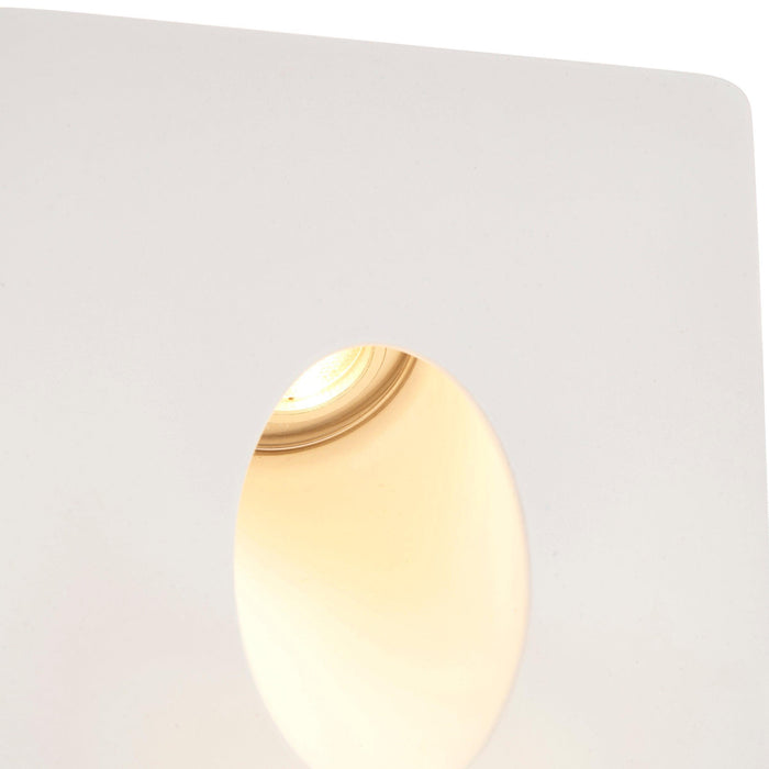 zeke square trimless plaster in wall light 1 6w by saxby lighting, close up image 44